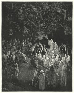 Gustave Dores Don Quixote: "A figura do vestido levantou-se" (gravura) de Gustave Dore