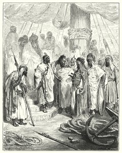 Gustave Dores Dom Quixote: "Cortaram-lhe a cabeça e levaram-na ao general turco" (gravura) de Gustave Dore