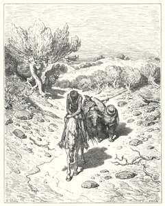 Gustave Dores Dom Quixote: "Passaram nesse dia, e mais quatro depois, em tal tipo de discurso" (gravura) de Gustave Dore
