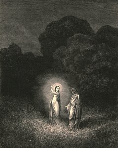 Eu, que agora te ofereço nesta missão, sou Beatrice, c. de Gustave Dore
