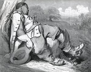Ilustração para "Le petit poucet", escrito em 1697 por Charles Perrault (1628-1703) de Gustave Dore
