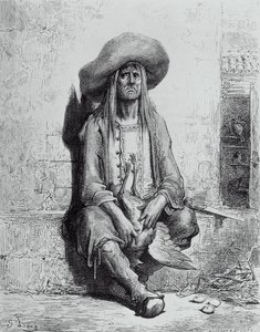Ilustração para a galinha com os ovos de ouro, de &39;fábulas&39; por Jean de La Fontaine (1621-95) de Gustave Dore