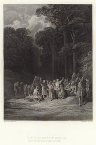 Ilustração para Vivien por Alfred Tennyson de Gustave Dore