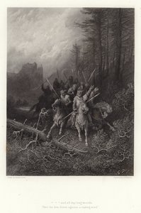 Ilustração para Vivien por Alfred Tennyson de Gustave Dore