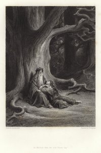 Ilustração para Vivien por Alfred Tennyson de Gustave Dore