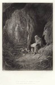 Ilustração para Vivien por Alfred Tennyson de Gustave Dore