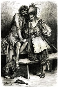 Ilustração para o Capitão Fracasse de Gustave Dore