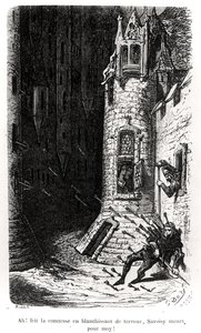 Ilustração de "Les Contes Drolatiques", de Honore de Balzac (1799-1850) gravada por Riault, 1855 de Gustave Dore