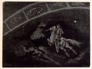 Ilustração do signo de Escorpião. de La legende de Croque-Mitaine. de Gustave Dore