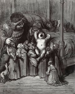 Ilustração do livro Gargântua e Pantagruel de Rabelais, 1854. de Gustave Dore