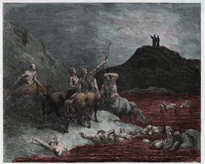 Inferno, Canto 12 : Nessus de Gustave Dore