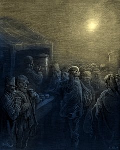 Dentro das docas por Gustave Doré de Gustave Dore