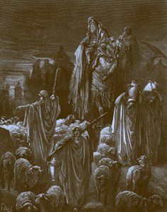 Jacob viajando para o Egito, por Doré - Bíblia de Gustave Dore