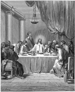 Jesus e seus discípulos na Última Ceia, 1866 de Gustave Dore