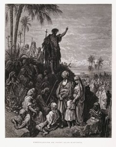 João Batista pregando, Ilustração da Bíblia de Dore de Gustave Dore