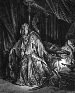 Judite prestes a cortar a cabeça de Holofernes, 1866 de Gustave Dore