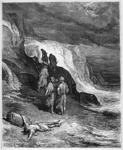 Júpiter et le Passenger - JUPITER AND THE PASSENGER - de "Fables" de Jean de La Fontaine de Gustave Dore