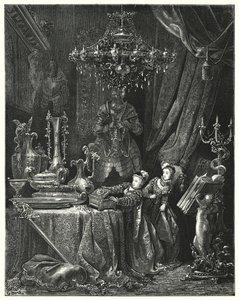 La Barbe-Bleue; Barba Azul (gravura) de Gustave Dore