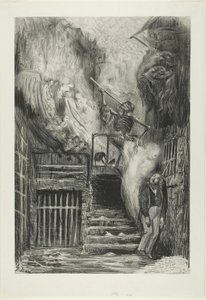 A Rua do Lanterna Velho: O Suicídio de Gérard de Nerval de Gustave Dore