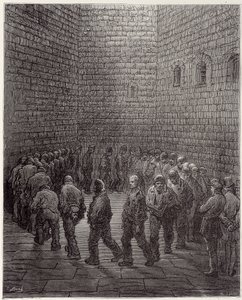 A Promenade dos Prisioneiros - em "London" de Gustave Dore de Gustave Dore