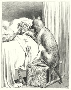 Le Petit Chaperon Rouge; Capuchinho Vermelho (gravura) de Gustave Dore