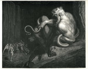 Minos: de The Enfer por Dante Alighieri de Gustave Dore