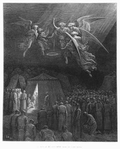 Noite de 25 de agosto de 1270, Morte de São Luís (1214-70), ilustração de &39;Histoire des Croisades&39; de Joseph Michaud (1767-1839) gravada por Albert Bellenger (n. 1846) 1877 de Gustave Dore