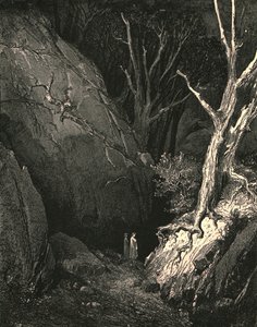 Em frente ele se moveu, eu fecho seus passos perseguidos, c1890. de Gustave Dore