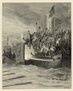 Corrida de Barcos de Oxford e Cambridge, Putney de Gustave Dore
