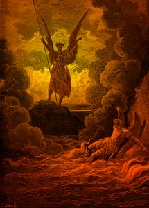 O Paraíso Perdido: Satan e Beelzebub.por Doré de Gustave Dore