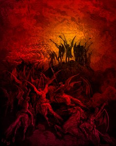 Paradise Lost: The Rebel Angels. Por Doré de Gustave Dore