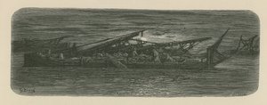 Pessoas no convés de um barco no Tamisa de Gustave Dore