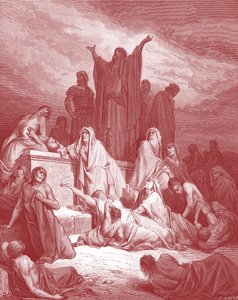 Peste de Jerusalém, gravura de Doré. - bíblia de Gustave Dore