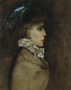 Retrato da atriz Sarah Bernhardt 1844-1923, 1870 de Gustave Dore