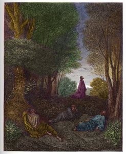Oração de Jesus no Jardim das Oliveiras - Oração de Jesus no Jardim das Oliveiras - - Gravura em "A ilustração bíblica" de Gustave Dore (1832-1883) - Gravura em "A Bíblia Dore de Gustave Dore