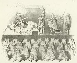 Racine realizada perante o Tribunal de Versalhes 1695 (gravura) de Gustave Dore