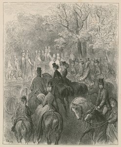 Fila podre, Hyde Park, Londres de Gustave Dore