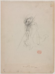 Esboço para "The Wolf Turned Shepherd" (reto) de Gustave Dore