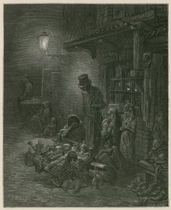 Favelas em Londres de Gustave Dore