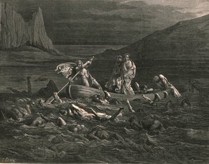 Assim que ambos embarcarem, cortando as ondas, c1890. de Gustave Dore