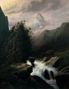 Tempestade na montanha Cervin, século XIX. de Gustave Dore