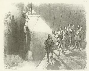 Surpreendido por Watchmen - Reino de Henrique IV (gravura) de Gustave Dore