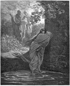 Suzanne no banho: ilustração de Gustave Dore (1832-1883) para A Bíblia de Gustave Dore
