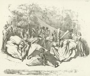 Dez anos depois ou uma mudança de moda 1840 (gravura) de Gustave Dore
