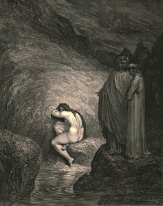 Essa é a alma antiga da miserável Mirra, c1890. de Gustave Dore