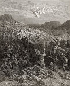 A batalha de Nicéia em 1097, ilustração de &39;Bibliotheque des Croisades&39; por JF. Michaud, 1877 de Gustave Dore