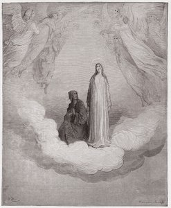 A Divina Comédia (La Divina Commedia, La Divina Comédia), Paradiso, Canto 21: Beatriz Beatriz no sétimo círculo - de Dante Alighieri (1265-1321) - Ilustração de Gustave Dore (1832-1883) de Gustave Dore
