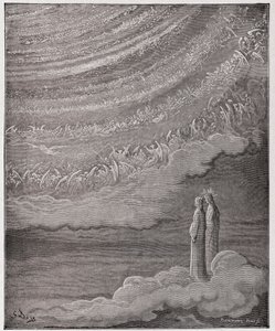 A Divina Comédia (La Divina Commedia, La Divina Comédia), Paradiso, Canto 28: A cintilante hóstia do céu - por Dante Alighieri (1265-1321) - Ilustração de Gustave Dore (1832-1883) de Gustave Dore
