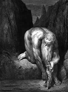 The Divine Comedy, de Dante: The Giant Antaeus. de Gustave Dore