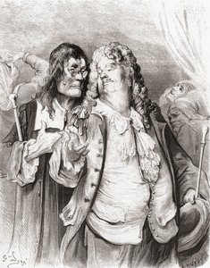 Os Médicos, de uma edição do final do século XIX de Fables de La Fontaine (gravura em madeira) de Gustave Dore